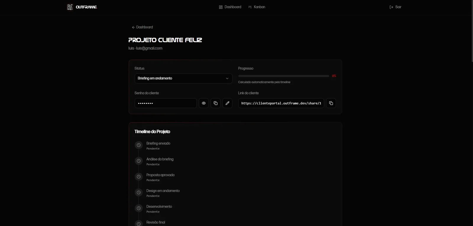 Meeting e Portal do Cliente — captura de tela